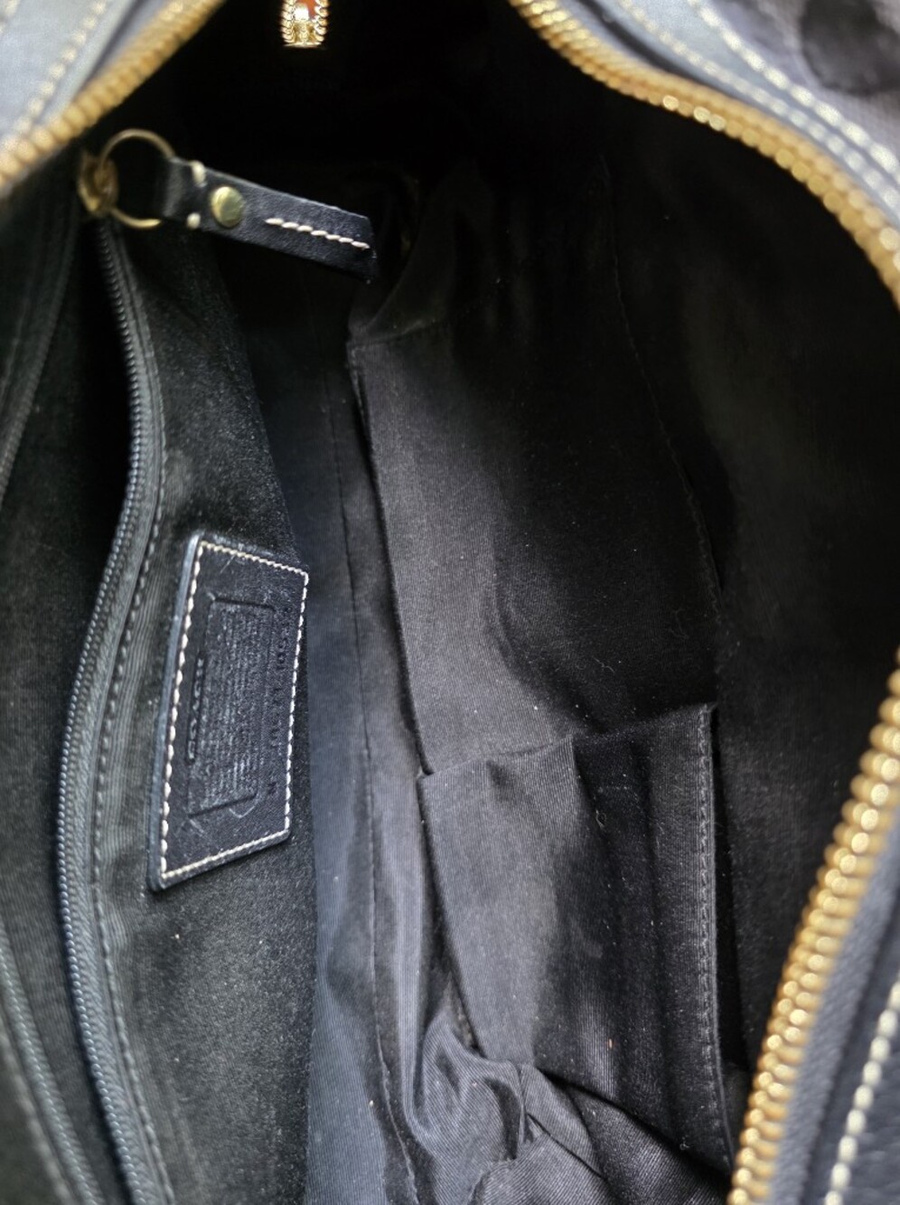 Coach 10532 Hamptons Signature Jacquard Satchel Black Leather Y2K - Picture 13 of 16